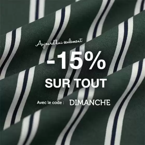 Catalogue Mondial Tissus | Profitez de -15% sur vos commandes aujourd’hui avec le code DIMANCHE | 2026-08-31T00:00:00.000Z - 2026-09-06T00:00:00.000Z