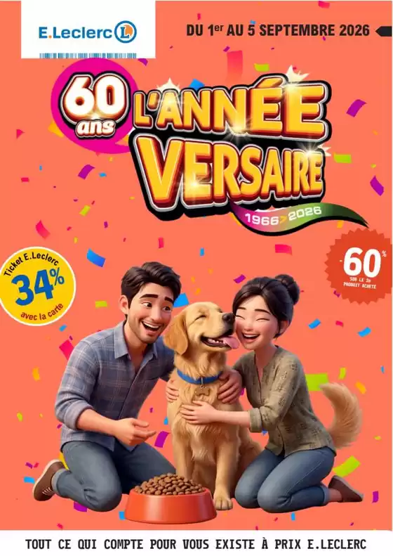 Catalogue E.Leclerc | Lannée-versaire ! | 2026-09-01T00:00:00.000Z - 2026-09-05T00:00:00.000Z