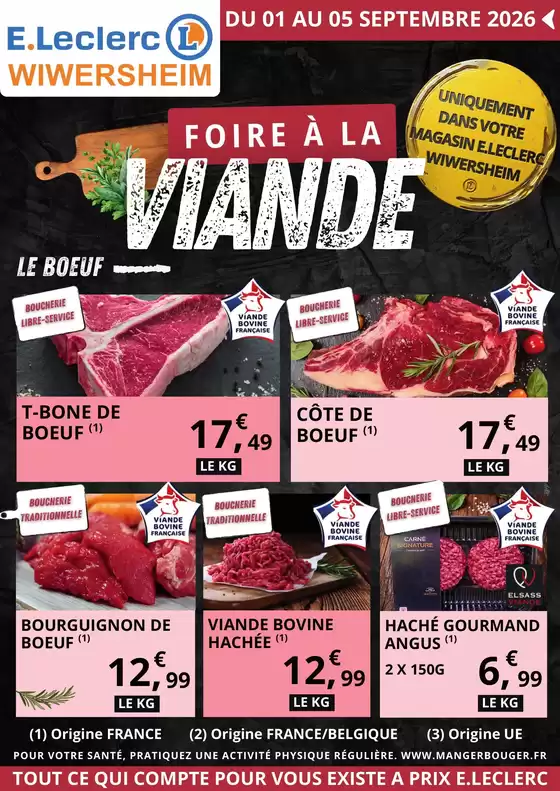 Catalogue E.Leclerc | FOIRE A LA VIANDE - EXPRESS | 2026-09-01T00:00:00.000Z - 2026-09-05T00:00:00.000Z