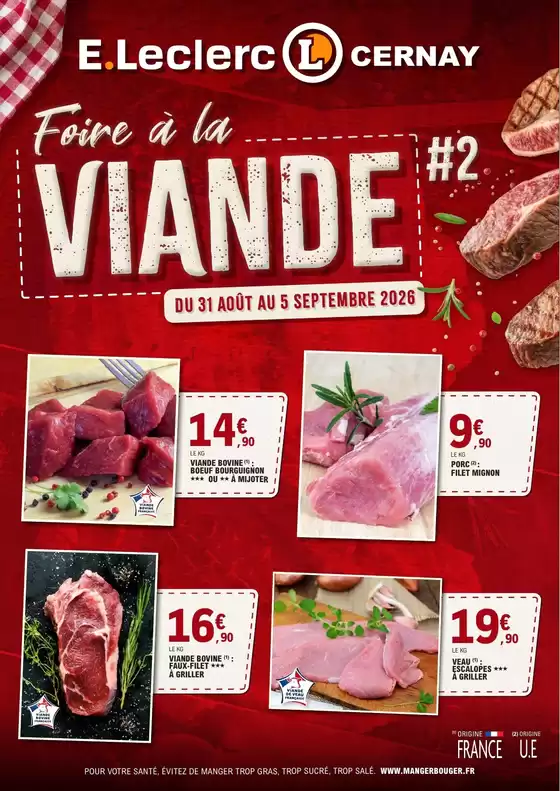 Catalogue E.Leclerc | FOIRE A LA VIANDE S36 | 2026-08-31T00:00:00.000Z - 2026-09-05T00:00:00.000Z