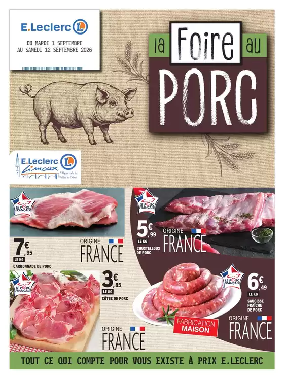 Catalogue E.Leclerc | FOIRE AU PORC | 2026-09-01T00:00:00.000Z - 2026-09-12T00:00:00.000Z