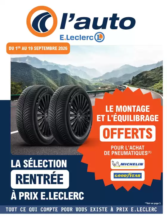 Catalogue E.Leclerc L'Auto | THEMATIQUE RENTREE | 2026-09-01T00:00:00.000Z - 2026-09-19T00:00:00.000Z