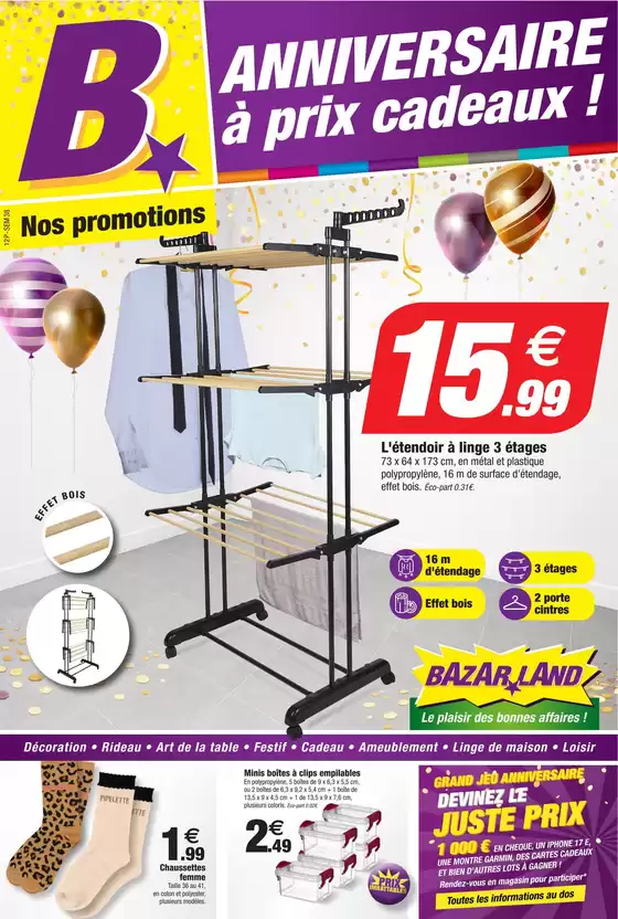 Catalogue Bazarland à Dornes | Anniversaire à prix cadeaux ! | 2026-09-14T00:00:00.000Z - 2026-09-20T00:00:00.000Z