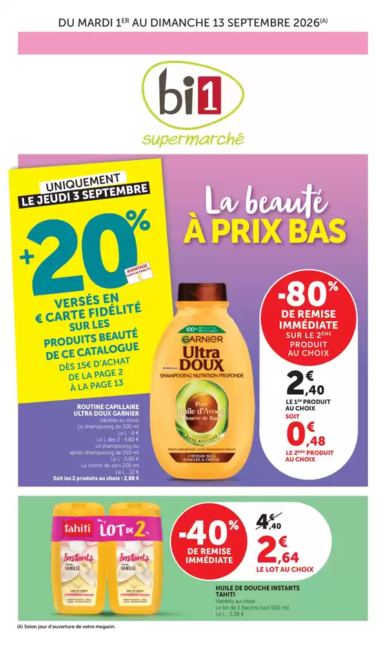 Catalogue Bi1 | La Beauté À Prix Bas | 2026-09-01T00:00:00.000Z - 2026-09-13T00:00:00.000Z