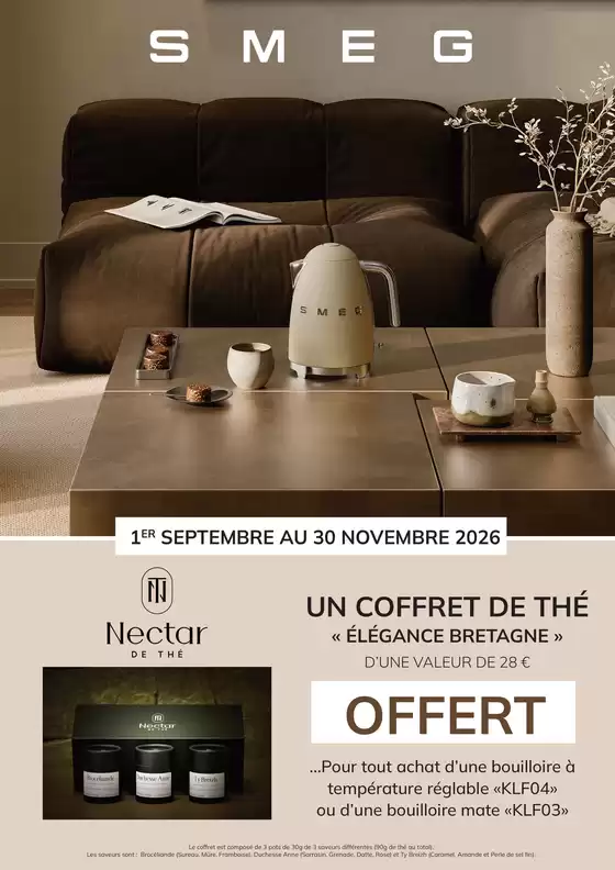 Catalogue Group Digital | Smeg UN COFFRET DE THÉ « ÉLÉGANCE BRETAGNE » | 2026-09-01T00:00:00.000Z - 2026-11-30T00:00:00.000Z