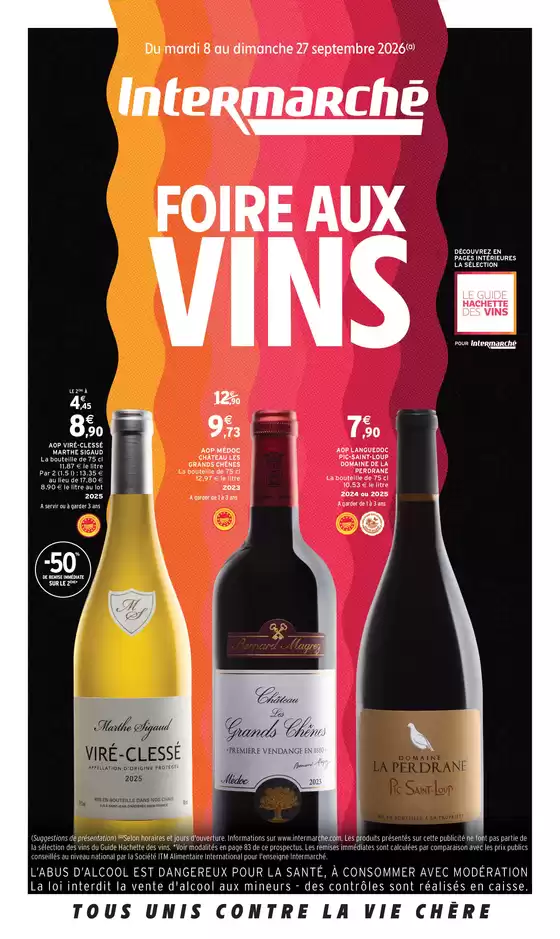 Catalogue Intermarché à Massy (Essonne) | EVEN FOIRE AUX VINS AUTOMNE | 2026-09-08T00:00:00.000Z - 2026-09-27T00:00:00.000Z