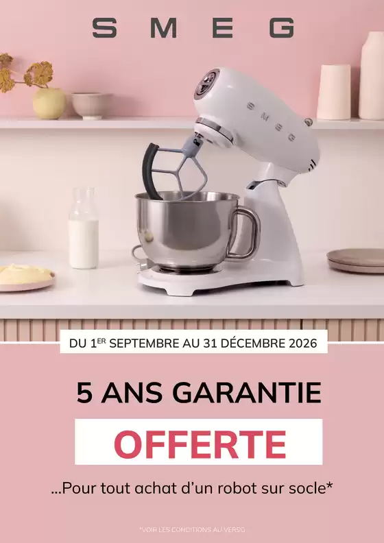 Catalogue Boulanger à Tartaras |  Offre SMEG: garantie 5 ans offerte | 2026-09-01T00:00:00.000Z - 2026-12-31T00:00:00.000Z
