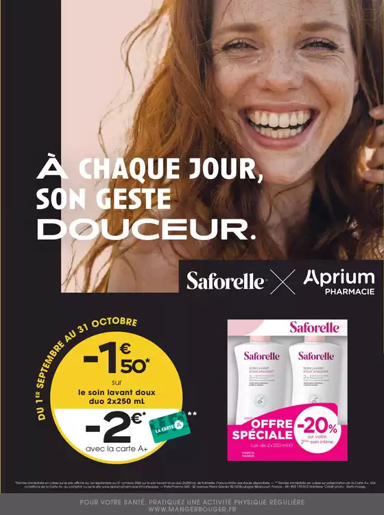Catalogue Aprium Pharmacie | À chaque jour, son geste DOUCEUR. | 2026-09-01T00:00:00.000Z - 2026-10-31T00:00:00.000Z