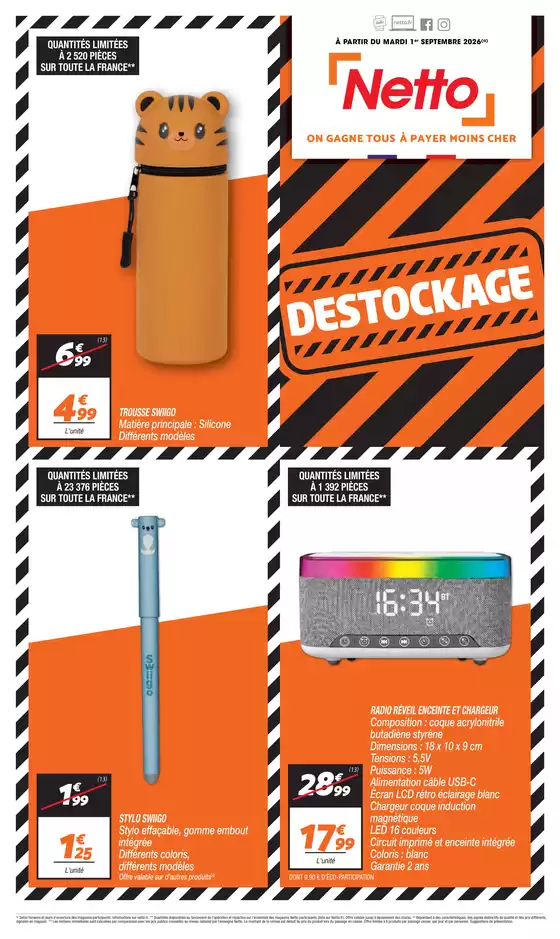 Catalogue Netto à Peyrat-la-Nonière | DESTOCKAGE SEPTEMBRE | 2026-09-01T00:00:00.000Z - 2026-09-30T00:00:00.000Z