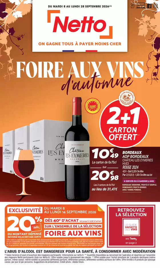 Catalogue Netto à Peyrat-la-Nonière | FOIRE AUX VINS | 2026-09-01T00:00:00.000Z - 2026-09-28T00:00:00.000Z