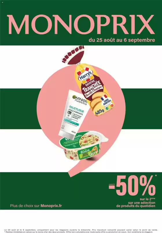 Catalogue Monoprix à Montfaucon-en-Velay | SOLDES jusqu'à -50 % | 2026-09-01T00:00:00.000Z - 2026-09-06T00:00:00.000Z