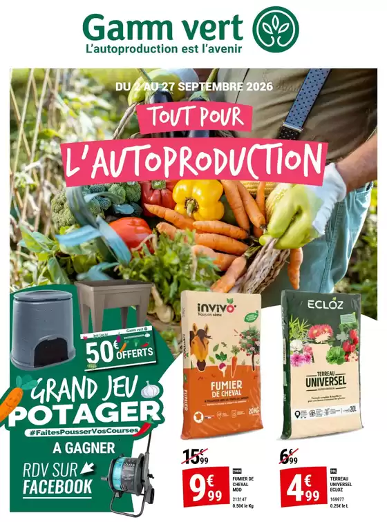 Catalogue Gamm vert | Tout pour l'autoproduction | 2026-09-02T00:00:00.000Z - 2026-09-27T00:00:00.000Z