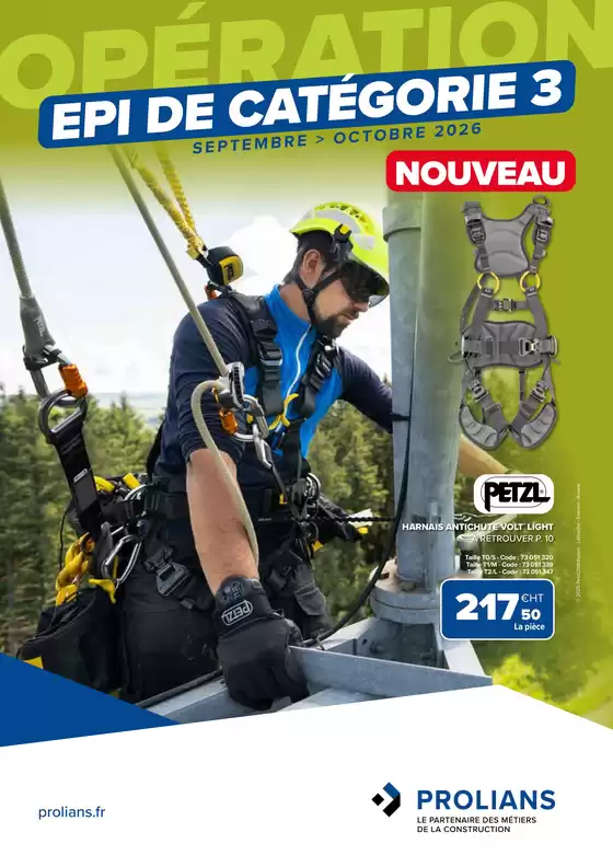 Catalogue Prolians à Escautpont | Operation epi categorie 3 | 2026-09-01T00:00:00.000Z - 2026-10-31T00:00:00.000Z