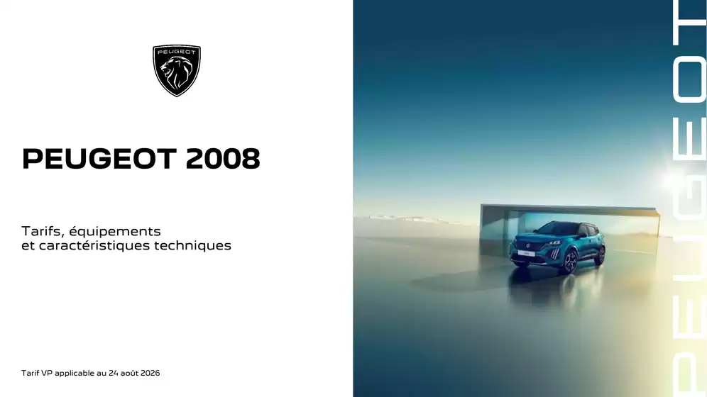 Catalogue Peugeot | Peugeot Ct 2008 applicable au 24 aout 2026 | 2026-08-24T00:00:00.000Z - 2026-09-30T00:00:00.000Z