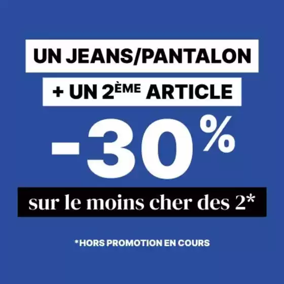 Catalogue Bonobo | Un jeans / pantalon + un 2ème article = -30% sur le moins cher des 2 | 2026-09-03T00:00:00.000Z - 2026-09-30T00:00:00.000Z