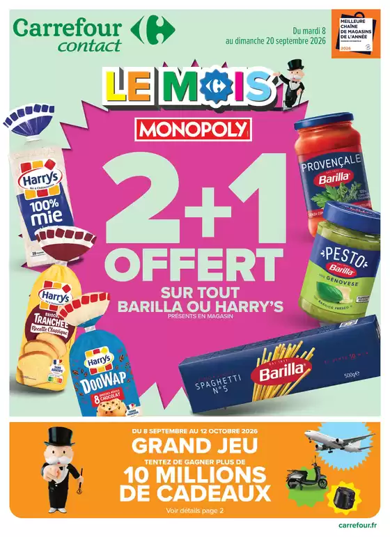 Catalogue Carrefour Contact | LE MOIS MONOPOLY | 2026-09-08T00:00:00.000Z - 2026-09-20T00:00:00.000Z