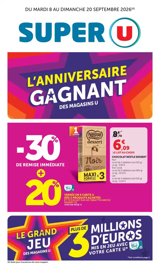 Catalogue Super U | Quinzaine Commerçante | 2026-09-08T00:00:00.000Z - 2026-09-20T00:00:00.000Z