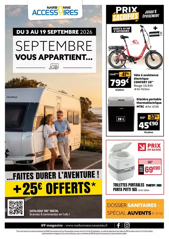 Catalogue Narbonne accessoires | Offres pour les chasseurs de bonnes affaires | 2026-08-03T00:00:00.000Z - 2026-09-19T00:00:00.000Z