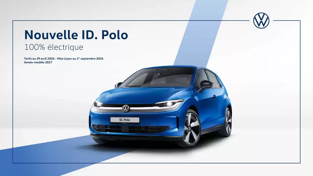 Catalogue Volkswagen à | Volkswagen - Id polo | 2026-09-04T00:00:00.000Z - 2026-12-31T00:00:00.000Z