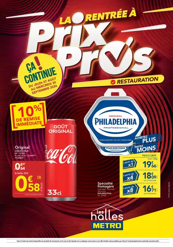 Catalogue Metro | La rentrée à Pris Pros - Restauration | 2026-09-04T00:00:00.000Z - 2026-09-30T00:00:00.000Z