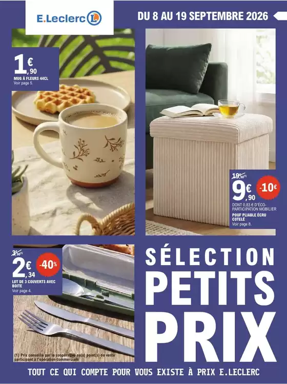 Catalogue E.Leclerc à Afa | PETITS PRIX 2 | 2026-09-08T00:00:00.000Z - 2026-09-19T00:00:00.000Z