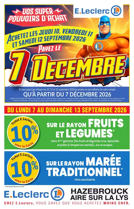 Catalogue E.Leclerc à Combourg | Tract mag 07 au 13 septembre | 2026-09-07T00:00:00.000Z - 2026-09-13T00:00:00.000Z