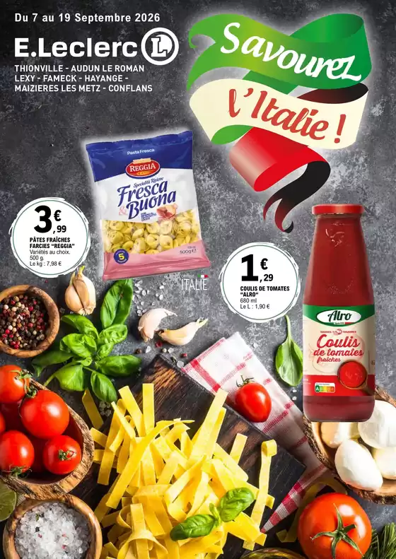 Catalogue E.Leclerc à Combourg | OP ITALIE | 2026-09-07T00:00:00.000Z - 2026-09-19T00:00:00.000Z