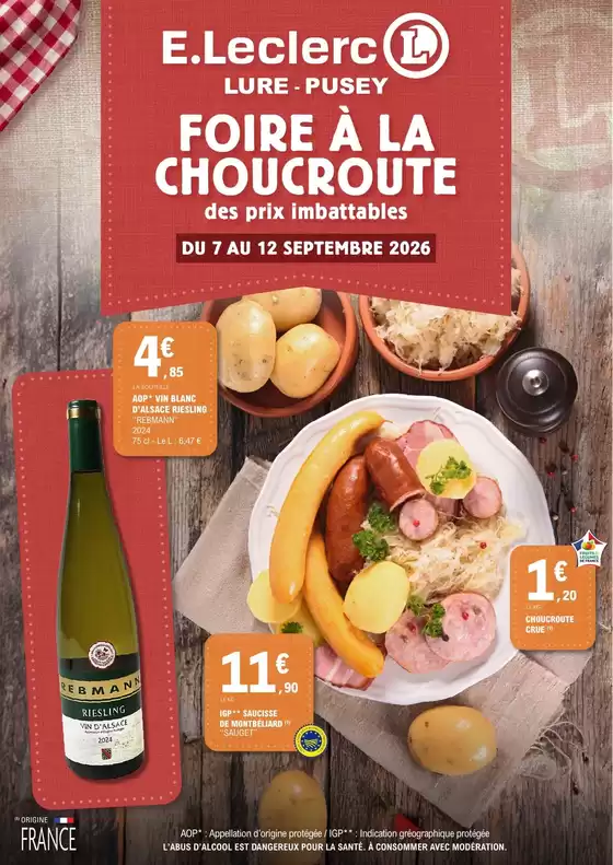 Catalogue E.Leclerc à Pierrefeu-du-Var | CHOUCROUTE 2 | 2026-09-07T00:00:00.000Z - 2026-09-12T00:00:00.000Z