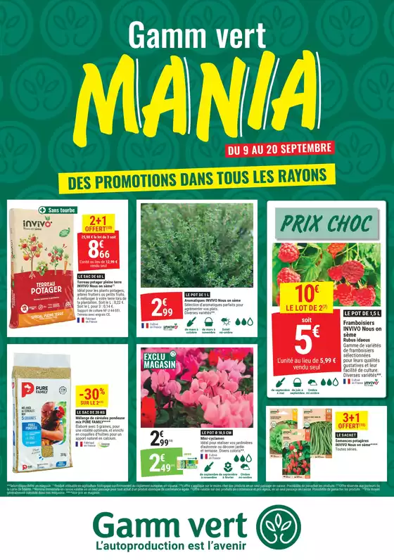 Catalogue Gamm vert | Gamm vert MANIA | 2026-09-09T00:00:00.000Z - 2026-09-20T00:00:00.000Z