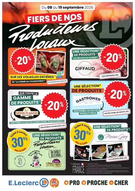 Catalogue E.Leclerc à Wolfisheim | PRODUCTEURS LOCAUX | 2026-09-08T00:00:00.000Z - 2026-09-19T00:00:00.000Z