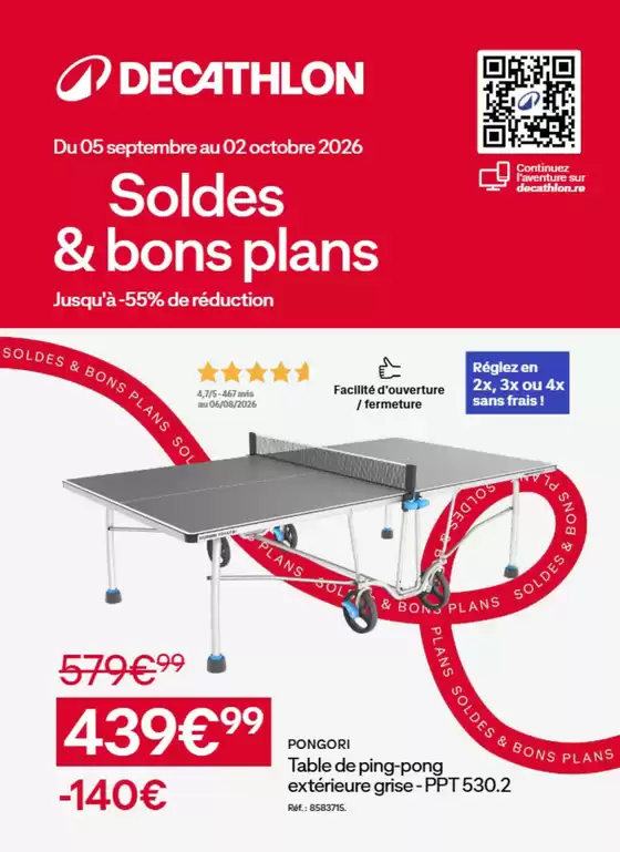 Catalogue Decathlon à | Soldes & Bons plans | 2026-09-08T00:00:00.000Z - 2026-10-02T00:00:00.000Z