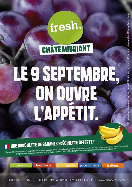 Catalogue Fresh | Le 9 septembre, on ouvre l’appétit. | 2026-09-09T00:00:00.000Z - 2026-09-14T00:00:00.000Z