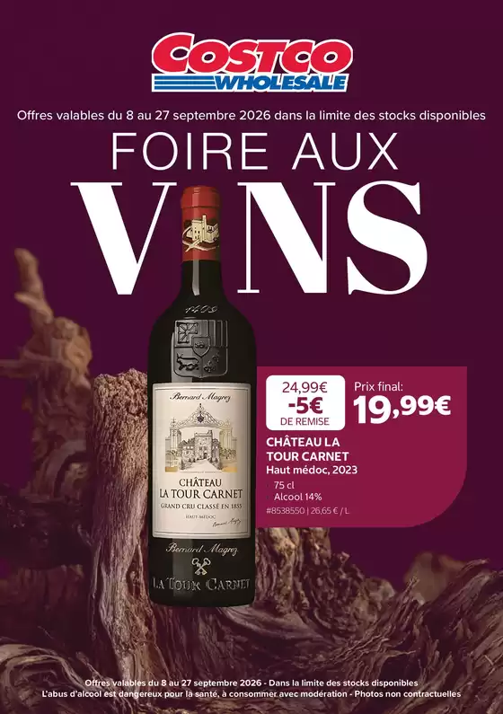 Catalogue Costco à Arêches-Beaufort | FOIRE AUX VINS | 2026-09-08T00:00:00.000Z - 2026-09-27T00:00:00.000Z