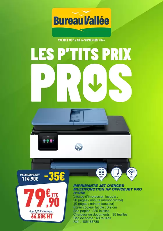 Catalogue Bureau Vallée à Amelécourt | Les p’tits prix pros | 2026-09-14T00:00:00.000Z - 2026-09-26T00:00:00.000Z