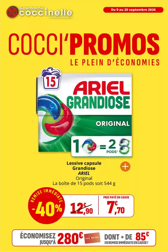 Catalogue Coccinelle Supermarché à Saint-Germain-du-Plain | COCCI'PROMOS LE PLEIN D'ÉCONOMIES | 2026-09-09T00:00:00.000Z - 2026-09-20T00:00:00.000Z