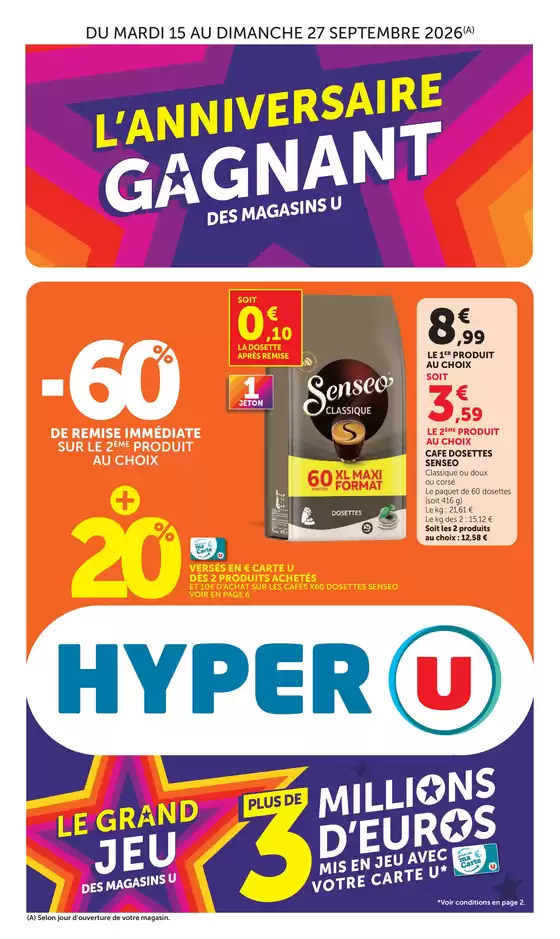 Catalogue Hyper U | Quinzaine Commerçante | 2026-09-15T00:00:00.000Z - 2026-09-27T00:00:00.000Z