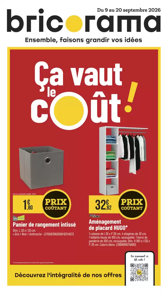 Catalogue Bricorama à Gambsheim | Ça vaut le coût ! | 2026-09-09T00:00:00.000Z - 2026-09-20T00:00:00.000Z