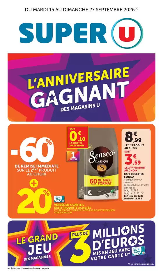 Catalogue Super U à | Quinzaine Commerçante | 2026-09-15T00:00:00.000Z - 2026-09-27T00:00:00.000Z