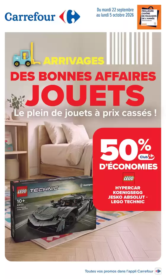 Catalogue Carrefour à Écoquenéauville | JOUETS ARRIVAGES DES BONNES AFFAIRES | 2026-09-22T00:00:00.000Z - 2026-10-05T00:00:00.000Z