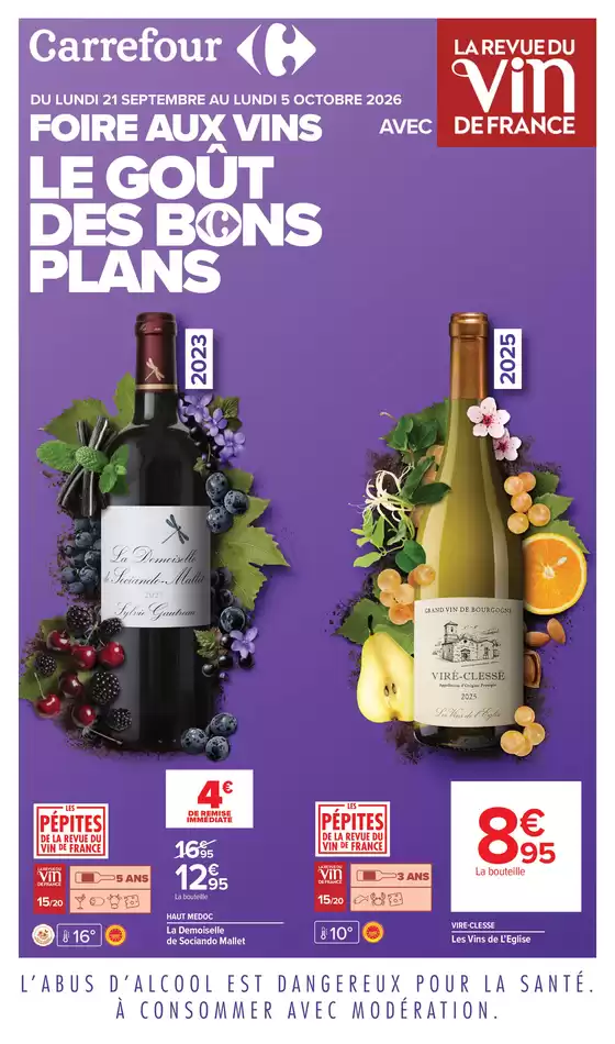 Catalogue Carrefour à Écoquenéauville | FOIRE AUX VINS D AUTOMNE | 2026-09-21T00:00:00.000Z - 2026-10-05T00:00:00.000Z
