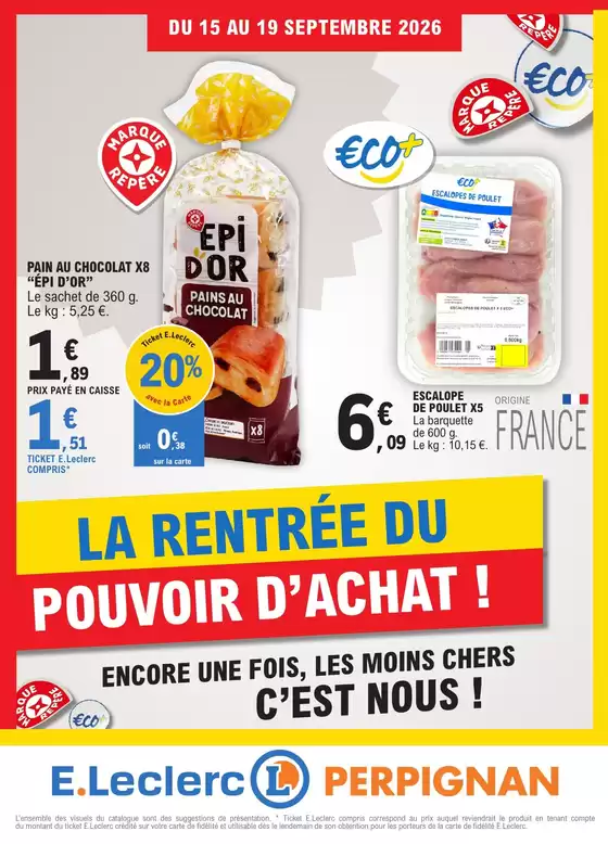 Catalogue E.Leclerc à Mareuil (Charente) | ÉCO+ MARQUE REPÈRE | 2026-09-15T00:00:00.000Z - 2026-09-19T00:00:00.000Z