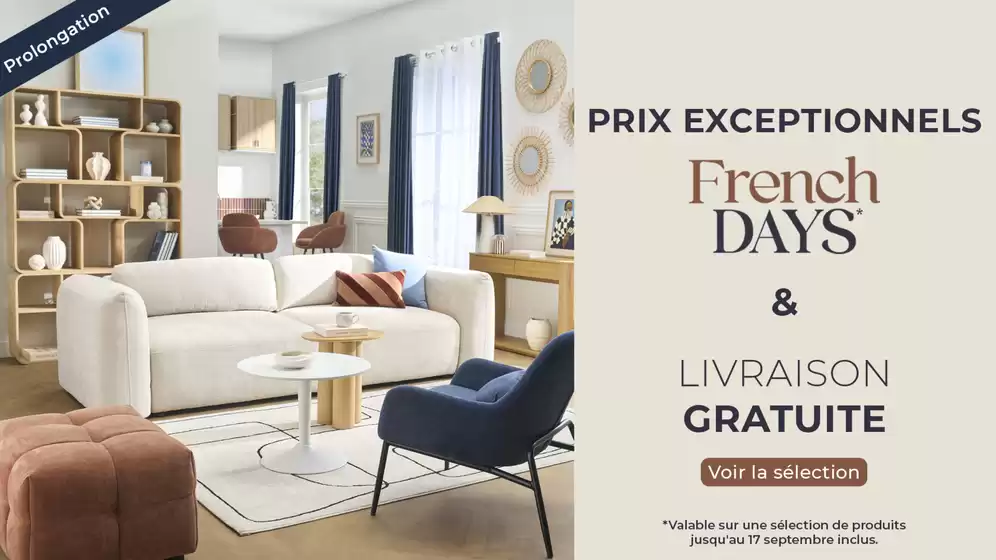Catalogue Miliboo à Cellieu | Prix exceptionnels FRENCH DAYS | 2026-09-15T00:00:00.000Z - 2026-09-17T00:00:00.000Z