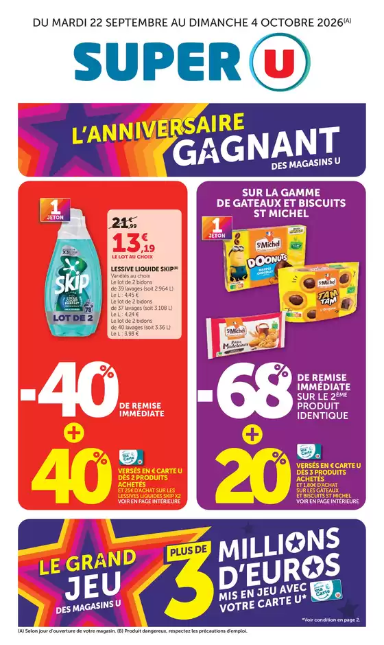 Catalogue Super U à | Quinzaine Commerçante | 2026-09-22T00:00:00.000Z - 2026-10-04T00:00:00.000Z