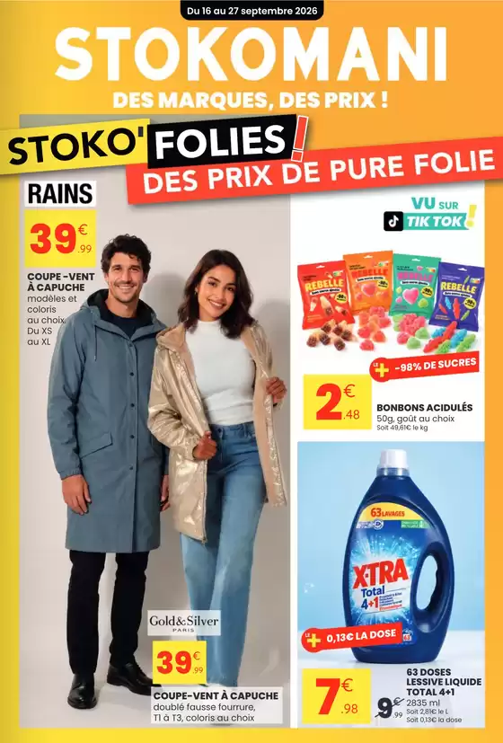 Catalogue Stokomani à Poix-du-Nord | Stoko'folies des prix de pure folie | 2026-09-16T00:00:00.000Z - 2026-09-27T00:00:00.000Z