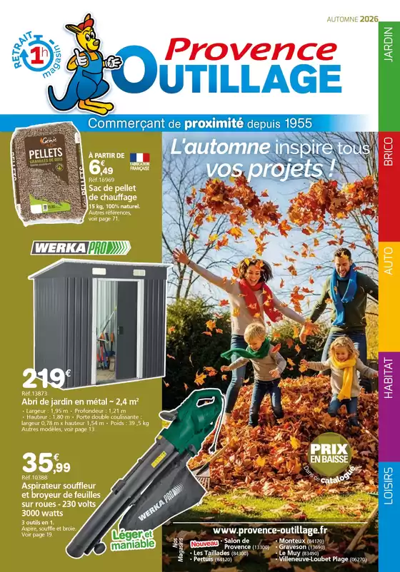Catalogue Provence Outillage à Firminy | AUTOMNE 2026 | 2026-09-01T00:00:00.000Z - 2026-11-30T00:00:00.000Z