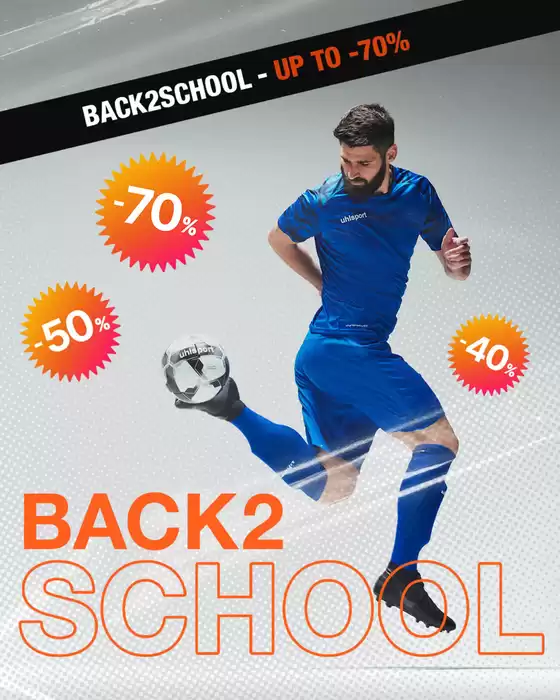 Catalogue uhlsport | BACK2SCHOOL : jusqu'à 70 % de réduction ! | 2026-09-16T00:00:00.000Z - 2026-09-30T00:00:00.000Z