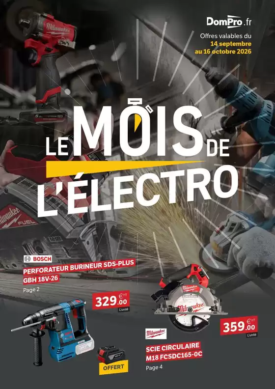 Catalogue DomPro à Lombrès | Le mois de l'électro | 2026-09-16T00:00:00.000Z - 2026-10-16T00:00:00.000Z