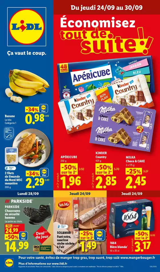 Catalogue Lidl à | Les promos de la semaine | 2026-09-17T00:00:00.000Z - 2026-09-30T00:00:00.000Z