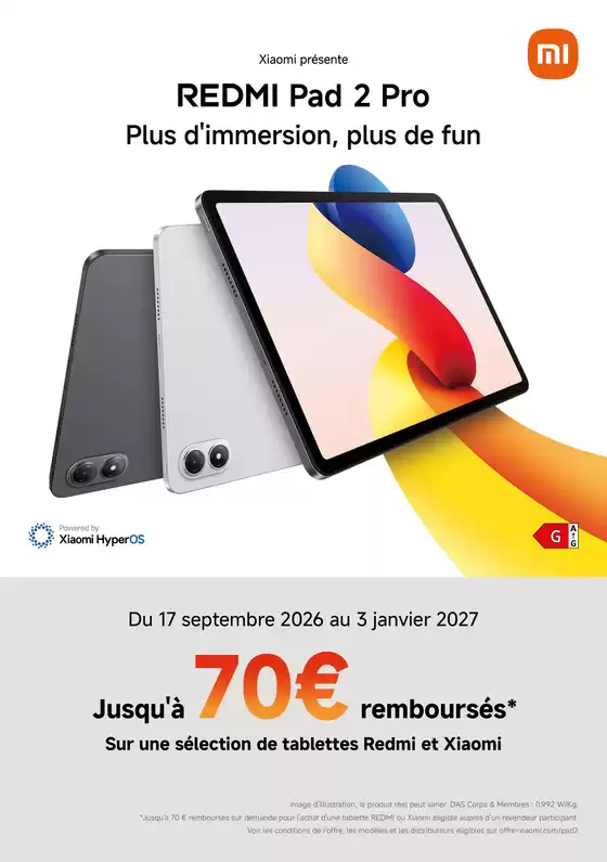 Catalogue MDA à La Villedieu-du-Clain | 4992 XIAOMI LEAFLET ODR Tablettes | 2026-09-17T00:00:00.000Z - 2027-01-03T00:00:00.000Z