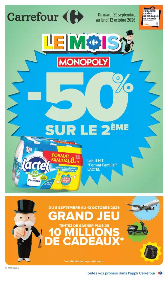 Catalogue Carrefour Drive à Fronton | LE MOIS MONOPOLY PRODUITS LAITIERS | 2026-09-29T00:00:00.000Z - 2026-10-12T00:00:00.000Z
